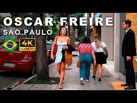 OSCAR FREIRE Walking Tour - São Paulo BRAZIL 4K