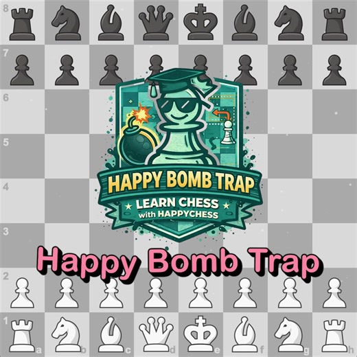 Happy bomb trap 👀😎 made a song, hope you like it ❤️ #chess #chesstok #chesstips #chesstactics #happychess