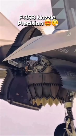 The Kaizen Lab on Instagram: "The F-35B runs a flight-control architecture built around power-coupled aerodynamics and vectored thrust, letting the jet transition from high-speed flight to vertical lift without pilot micromanagement. The system blends data from inertial sensors, control-law computers, and the lift fan clutch to manage pitch, roll, and yaw when the aircraft enters STOVL mode. Its nozzle is the key actuator. The 3-bearing swivel module rotates up to 95 degrees, redirecting the F13