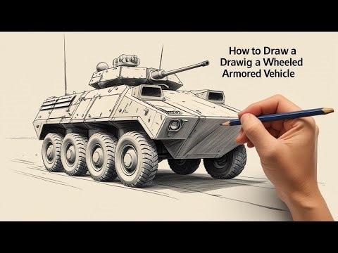 How to Draw a Wheeled Armored Vehicle by Hand – Step-by-Step Drawing Tutorial!