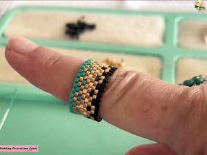 8.8K views · 161 reactions | How to Make Peyote Stitch Even Count Beaded Ring Tutorial | Wedding Decoration Ideas | Facebook