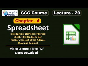 CCC Chapter 4 Spreadsheet | LibreOffice Calc for CCC Exam | CCC Online Class | CCC Lecture - 20
