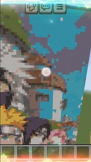 making anime characters in Minecraft pixel art #minecraft #artform #viral