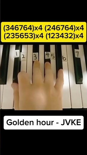 Golden hour - JVKE (easy piano tutorial 🎹)