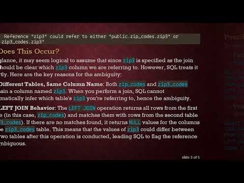 Understanding SQL's Ambiguous Reference Errors in Joins: Why You Need to Specify Table Names