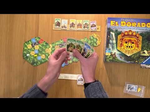 The Quest for El Dorado how to setup play and review AmassGames deck building Knizia Ravensburger 4K