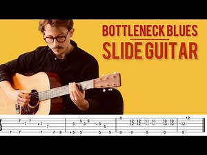 Bottleneck Blues #1 - Slide Blues - Guitar Playalong - Easy Way - Tabs