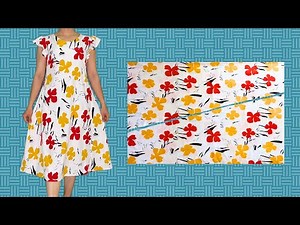 Flutter Sleeve Dress Sewing Tutorial | Easily Make This Stunning Floral Design! 🌸