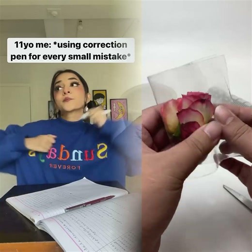 11yo me using correction pen