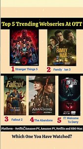 Top 5 Trending Web Series on OTT Platforms Right Now! 🔥 #apnabuzzclub #strangerthings #familyman3