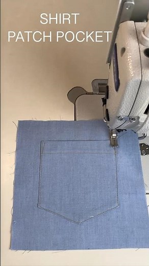 Sewing a shirt patch pocket