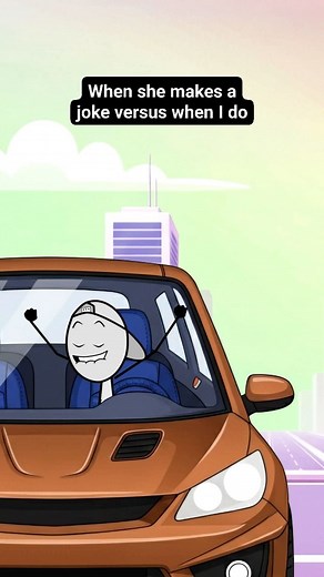 Credits IG: @mikeymarrero When she makes a joke versus when I do😀 #dating #relatable #relationships #fypageシ #boyfriend #girlfriend #marriedlife #couples #husbandandwifecomedy #fypシ゚viralシ | HumorAnimation0