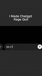I Broke ChatGPT So Bad It QUIT 😱 (AI Meltdown) I'll craft optimized short-form content for your "I made ChatGPT rage quit" video: TITLE: I Broke ChatGPT So Bad It QUIT 😱 (AI Meltdown) CAPTION: I pushed ChatGPT to its absolute LIMIT until it literally gave up on me 💀 Never seen an AI do THIS before... The responses got more and more chaotic until it just REFUSED to continue 🤖❌ Watch till the end to see what question finally broke it 👀 Have you ever made an AI crash? Drop your craziest ChatGP