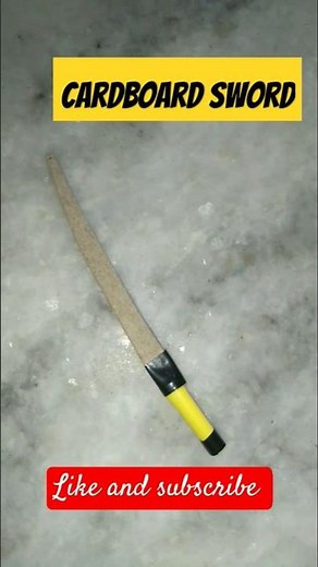 How to make cardboard sword. DIY easy sword from pipe and paper. #toyys