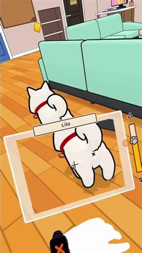 I got the cutest VR dog and he has one brain cell