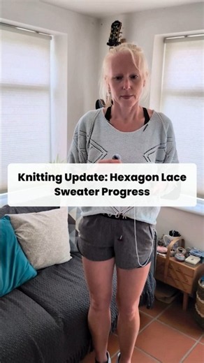 Knitting Update: Hexagon Lace Sweater Progress #Shorts #knitting