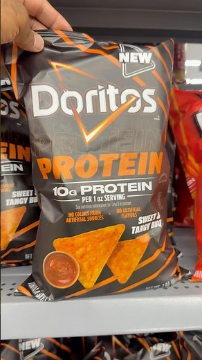New! Doritos Protein Nacho Cheese Tortilla Chips + Sweet & Tangy BBQ! #doritos #tortillachips #bbq