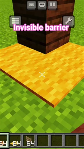 invisible barrier #Minecraft build hack #shorts #minecraft
