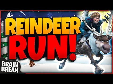 Reindeer Run! - A Winter Brain Break Activity | Christmas Games For Kids | GoNoodle Games