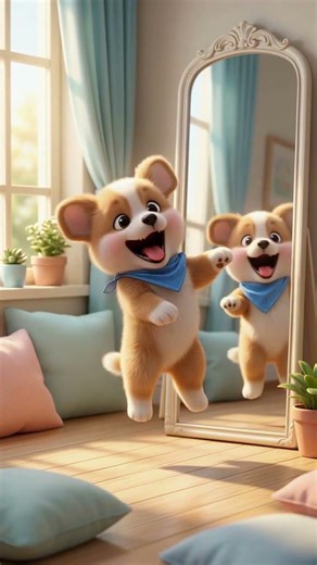 WAIT… WHY IS THIS Puppy SO CUTE?! 😭Puppy Meets His Mirror Twin 😂 | Cutest Puppy Reaction Ever! 🐶💕