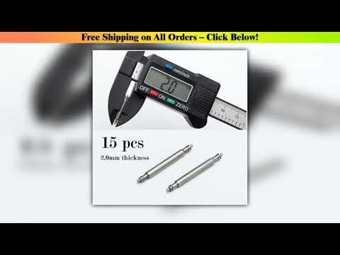 15pcs 20mm Diameter Watch Band Pin Watch Strap Spring Bars Stainless Steel Spring Rods Release Link