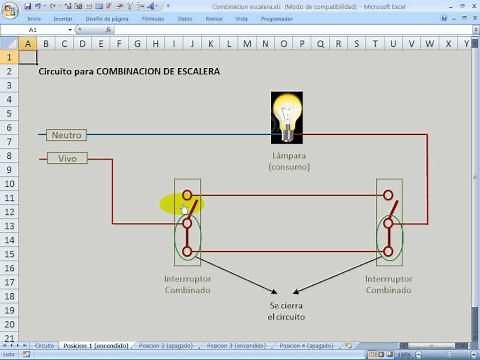 Circuito combinacion de escalera o pasillo