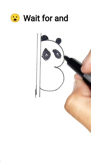 Easy Panda Drawing 🐼 | Cute Panda Art Step by Step | #easydrawing #viralshorts #artforbeginners