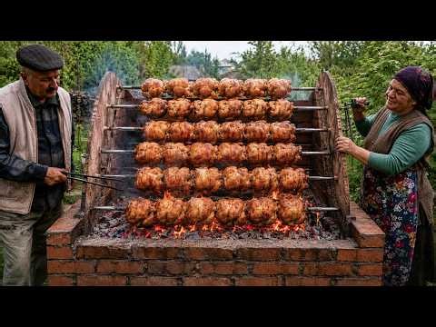 Slow Roasted Whole Chickens Over Hot Coals 🔥🌿