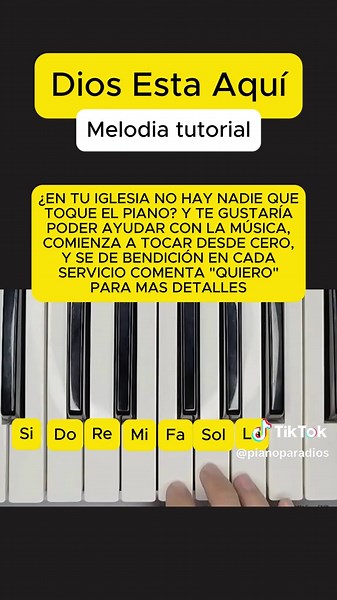 Dios Esta Aqui - Tutorial Piano #piano #aprendepiano #pianodesdecero #pianofacil #pianocristiano #cristianos #cristiana #iglesia #evangelio #clasesdepiano #cursodepiano #pianotutorial #tutorialdepiano #pianoeasy #easypiano #adoracioncristiana #adoración #aprende #teclado #comotocarpiano