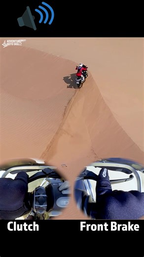 🏜️ Sand Riding: Turn Your Volume UP 🔊 In this clip, you’ll see two camera angles on my hands — clutch and throttle — while I’m riding through the dunes. But the real lesson isn’t what you see… it’s what you hear. Turn your volume up so you can listen to how much acceleration it actually takes to get a big bike moving in soft sand. Most riders are surprised by the level of commitment needed: • steady throttle • smooth clutch release • and enough drive to stay on top of the sand instead of sinki