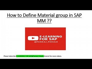 22 How to Define Material group in SAP MM ??
