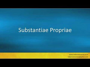 Pronunciation of the word(s) "Substantiae Propriae".