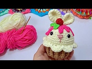CONEJITO CUPCAKE AMIGURUMI a Crochet Paso a paso