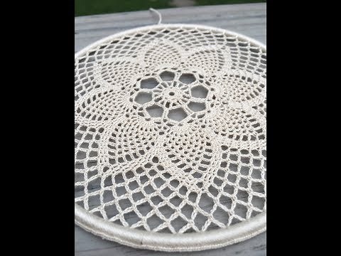 Crochet Mandala Tutorial - How to Display in a Ring