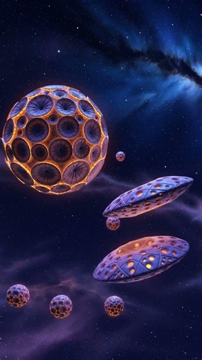 The universe hiding in a single grain of pollen. Microscopic structures reimagined as alien worlds —
