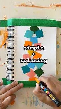 Simple Relaxing Art Journaling Idea That’s SUPER EASY #dailyart #easyart #stressrelief
