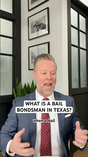 What does a bail bondsman do in Texas? #shorts
