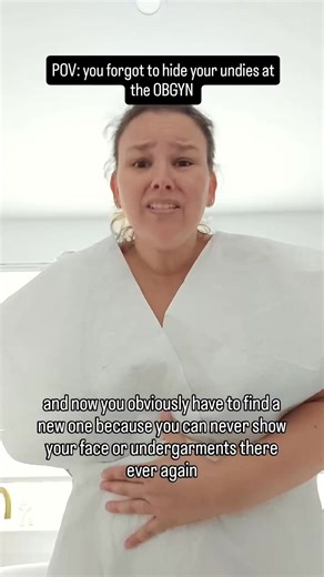 Exam gown brought to you by my kitchen paper towels . . . . . #obgynhumor #medicalhumor #obgyn #embarrassing #mortified #ttchumor | Jessica Ryniec MD