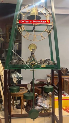 100 year old clock bell technology full automatic grandfather time clock #analogclock #oldclock