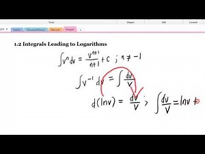 Introduction and Problem 1. Integrals Leading to Logarithm