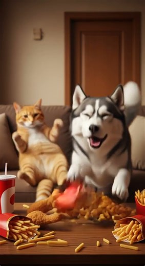 Just two buddies splitting a combo meal.😂🍔 Watch their hilarious reaction #foodie #friends #lunch