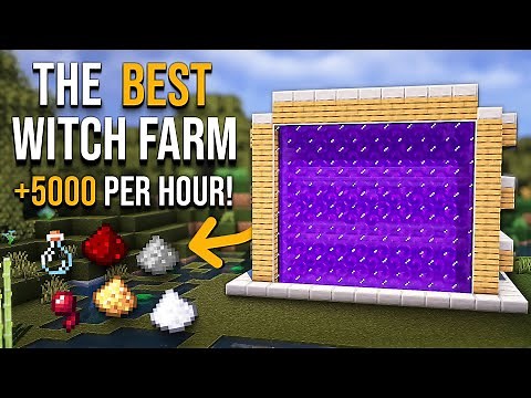 Minecraft EASY Witch Farm 1.21 - BEST DESIGN - 5000+ Items Per Hour!