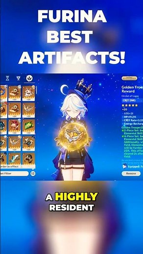 Furina Best Artifacts & Stats - Filter Guide | Genshin Impact 5.4