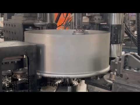 Automatic flanging machine for axial fan casing double end beading and flanging