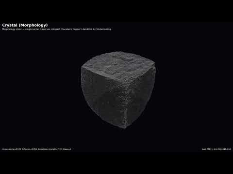 Crystal (Morphology) — 3D Cellular Automata Simulation