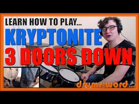 ★ Kryptonite (3 Doors Down) ★ Drum Lesson PREVIEW | How To Play Song (Brad Arnold)