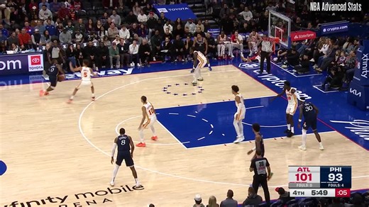 Watch Hawks defend well near end of the clock Q4 vs Sixers | Streamable