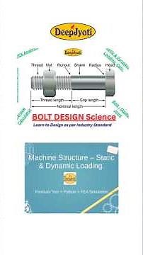 BOLT DESIGN Science Hand-Calculation FEA Analysis ! Professional Training #mechanicalengineering