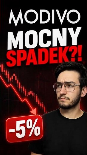 MODIVO TRACI PONAD 5%! Zaczyna się większy spadek?! #Modivo #GPW #Giełda #Akcje #Inwestowanie