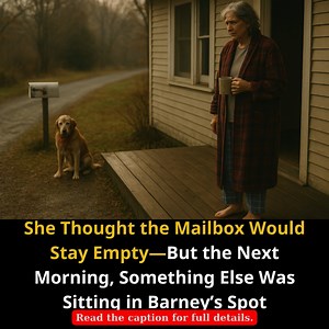 Every day for eight years, he waited by the mailbox. The morning he didn’t, Hazel Montgomery heard the mug shatter before she screamed. Barney wasn’t fast anymore. He wasn’t sleek or sharp or loud. But what he lacked in speed, he made up for in ritual. Each morning, Hazel Montgomery filled his dish with two scoops of softened kibble, sprinkled in a drizzle of warm chicken broth. And every morning, he’d sniff it, lick once, then nudge the front door with his aging snout — the same door he’d scrat